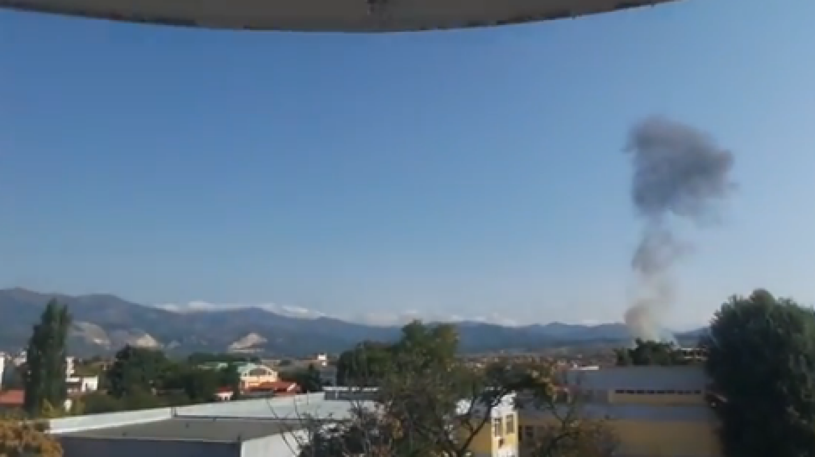 Δείτε βίντεο από τη συντριβή του μαχητικού Α-7 στην Κομοτηνή